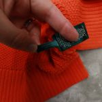 Lauren Ralph Lauren Women's‎ Orange Collared V Neck Sweater size Large Photo 6