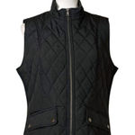 Westport Black Quilted Vest Zip Front Snap Pockets Padded Women's Size Large Photo 0