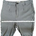 Maeve Anthropologie Gingham Slim Ankle Pants Black White Size 14 Photo 10