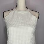 Just Me  Women's Small Short Ivory Form Fitting Textured Halter Dress Photo 1