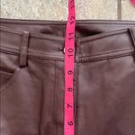Miaou Chocolate Brown Junior Vegan Leather Pants Size M Photo 13