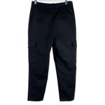 ZARA  Black Satin Straight Cargo Pants XS Utility Sleek Photo 6