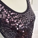 Eileen Fisher Merino Wool Purple Sequin Tank Top Shell Scoop Neck Size Small Photo 1