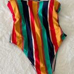 Aerie  Colorful Striped one piece Swimsuit Photo 0