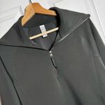 Spanx  AirEssentials Half Zip Pullover Sweatshirt Dark Green Medium Athleisure Photo 1