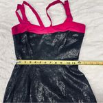 Jay Godfrey Size 0 Black Sequin Stretch Pink Straps Mini Dress Cocktail Party Photo 5