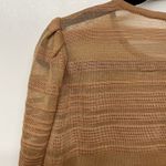 Misook  Women Jacquard Stripe Balloon Sleeve Sweater Tunic Dress Side Slit Medium Photo 2