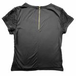 89th & Madison‎ Black Crochet Front Dress Shirt Large Photo 3