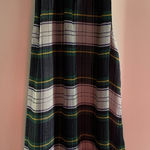 J.Crew  Back Tie Halter Top Blue Green Yellow Plaid Size 0 Sheer Layered Shimmer Photo 0