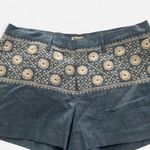 Madewell Sunstitch Chambray Embroidered Indie Boho Mini Shorts – Size 4 Photo 1