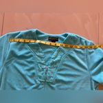 Miss Elaine Relax full Zip Front Waffle Knit Robe pocket size M Blue Size M Photo 9