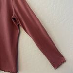 J.Jill  burgundy textured knit long sleeve shirt size large Photo 7