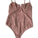 Out From Under Pink Lace Stretch Bodysuit Women's Size Small | 51-25 Photo 0