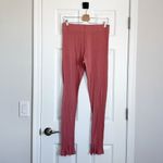 Free People  Early Night Leggings Waffle Knit In Dusty Rose Size M Photo 7