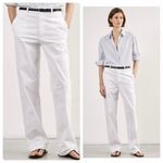 Nili Lotan Eliot Boy Pants size 8 white cotton NWT Made in USA Photo 1