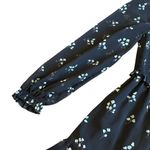 Wilfred Aritzia Tempest Dress Black Aqua Print Long Sleeve Mini Length Size XS Photo 4