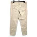 Michael Kors  Size 12 Jeans White Light Wash Skinny Fit Denim‎ Button Photo 1