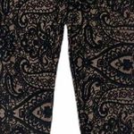 Topshop black paisley on pink stretch knit legging womens size 6 holiday dressy Photo 2