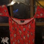 Rue 21 NEW. Red off the shoulder floral mini dress. Photo 3