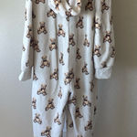 Forever 21 Fuzzy White Teddy Print Onesie Photo 0