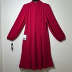 Maggy London Women's Tie Neck Bubble Crepe Fit and Flare Long Sleeves Dress Photo 3