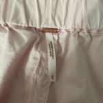 Free People  Women L Pale Pink Off The Shoulder Blouse 3/4 Tie Sleeve Balletcore Photo 7