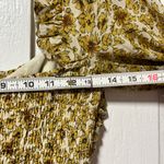 ASTR NWT  the label Square Neck Ruched Top ivory mustard yellow Floral blouse S Photo 6