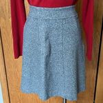 Kenar  Heather Gray Cotton Fit and Flare Midi Skirt Size S Photo 0