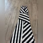 Go Couture  Black and White Striped Maxi Dress Photo 8