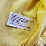 Isabel Maternity  Short flutter Sleeve V-Neck Button Front Top in Yellow size M Photo 3