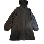Kenneth Cole Black Wool Blend Hooded Zipper Winter Coat Jacket size 12 Photo 3