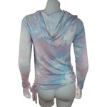 Derek Heart Womens Hoodie Pullover Soft Long Sleeve Tie Dye Pastel Pink Blue S Photo 8