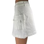 Princess Polly NEW  Grishea Low Rise White A Line Mini Cargo Denim Jean Skirt 8 Photo 2