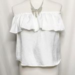 LA Hearts Off The Shoulder White Flowy Top Photo 0