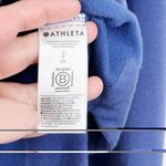 Athleta Womens Size Small Blue Long Sleeve Sweatshirt Thumbholes Split Hem Soft Photo 5