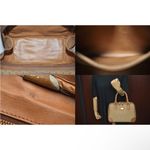 Gucci  Tan and Brown Satchel Boston Bag EUC Photo 9