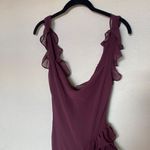 House Of CB  ARIELA MULBERRY RUFFLE MAXI DRESS wine size XL NWOT‎ Photo 11