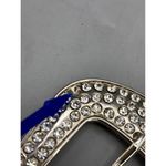 Buckle Women's Rhinestone Belt Size S/M Silver Western Bling Cowgirl Adjustable Photo 4