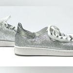 Schutz Sanjay Silver Glitter Sneakers Tennis Shoe Size 8 Photo 3