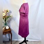 Brooks Brothers ♨️ Linen Pintuck Ruffle Bib Dress Plum – Size 6🧡 Photo 4