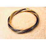 Multi‎ Strand Twisted Serpentine Bracelet Costume Jewelry Black Photo 2