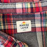 Marine layer  Plaid Flannel Button Down Photo 6