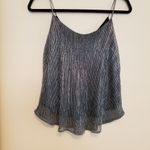 Lovemarks Metallic Silver Ribbed Tank Top Small Photo 6