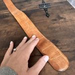 Vintage A. Brod Genuine Leather Wide Patterned Belt Size Large Made in the USA Tan Photo 4