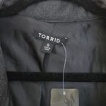 Torrid  Dark Gray and Black Faux Leather/ Wool Motor Jacket Photo 1