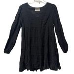 Urban Outfitters Women's Black Flowy Long Sleeve Dress Dotted Size XS Photo 0