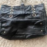 Chouette Reversible Convertible Black Leather Brocade Boho Hobo Tote Purse Bag Photo 10