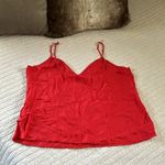 Allison Taylor woman VTG 80’s valentines red 1X 100% silk Cami tank​​ top​​​​​ Photo 5
