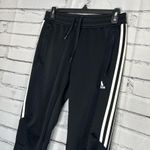 Adidas Black and White Track Pants with Tapered Fit Joggers SZ S Y2K Classic Photo 6