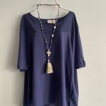 1Pc Boho Sweater Necklace Colorful Beaded Cream Tassel‎ Butterfly Charm Fashion Blue Photo 4